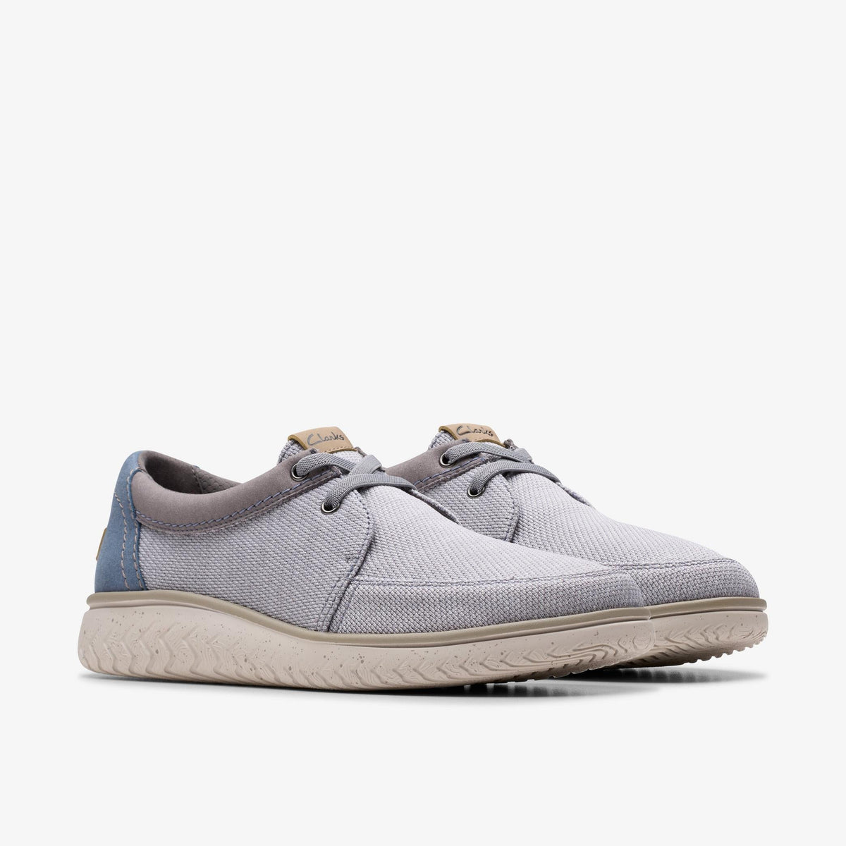 Clarks Relaxlite Lace Men's Light Grey Textile 26181995 — sole view