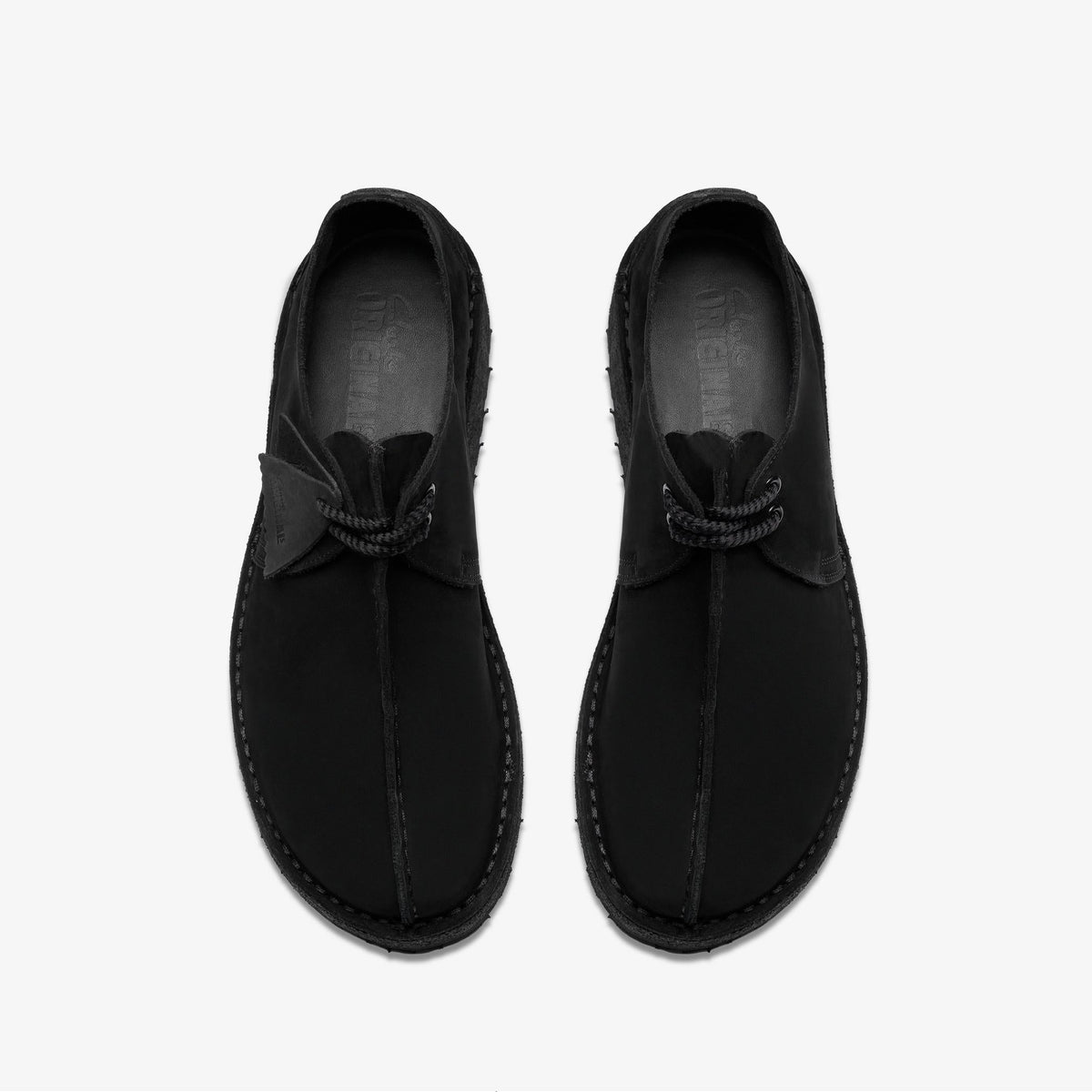 Clarks Originals Trek Scout Men's Black Nubuck 26182501 — top view