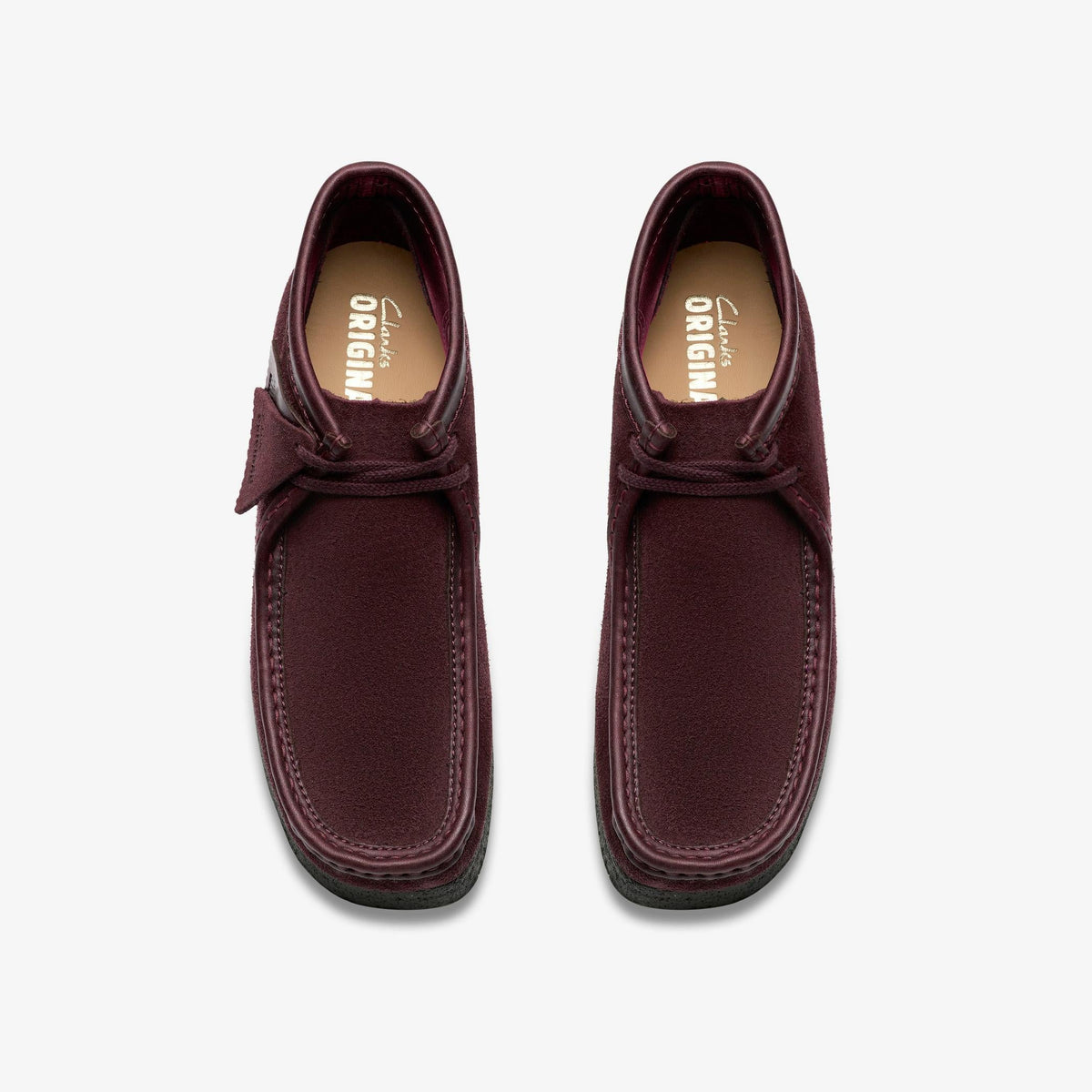 Clarks Originals Wallabee Boot Men's Purple Grape Suede 26182751 — top view