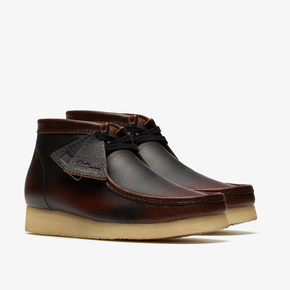Clarks Originals Wallabee Boot Men's Dark Tan Combination Leather 26182763 — sole view