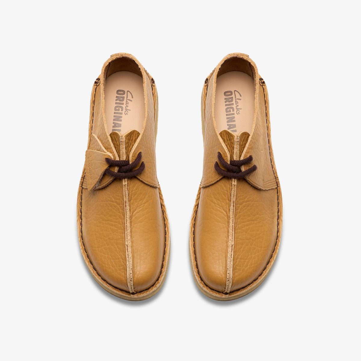 Clarks Originals Desert Trek Men's Curry Leather 26182780 — top view