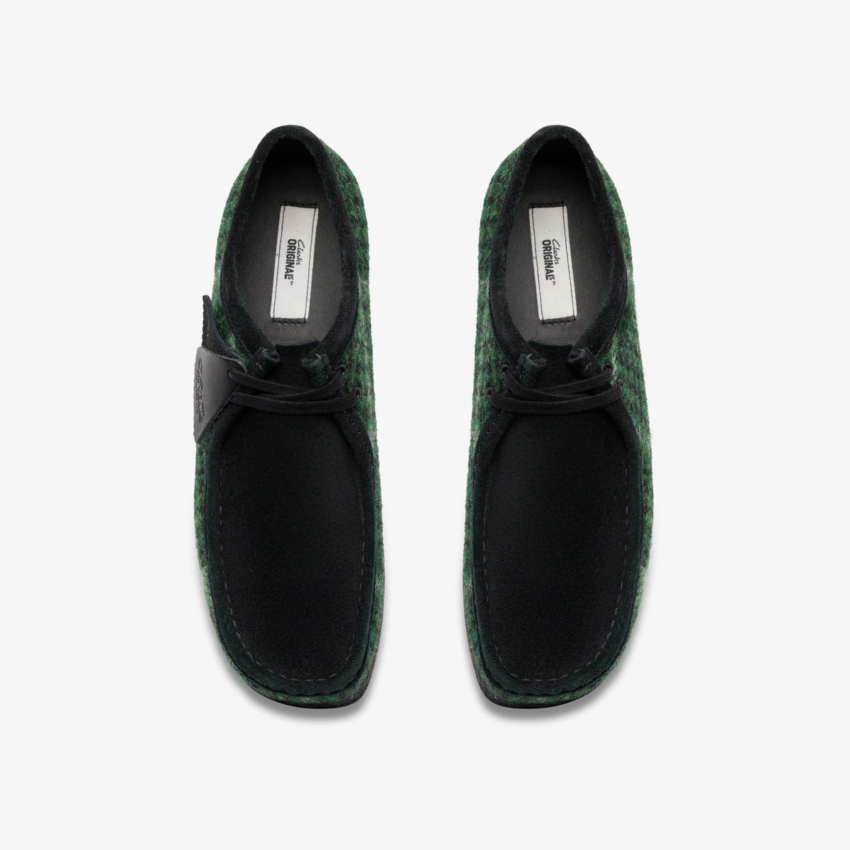 Clarks Originals Wallabee Men's Green Tweed Combination Textile 26182790 — top view
