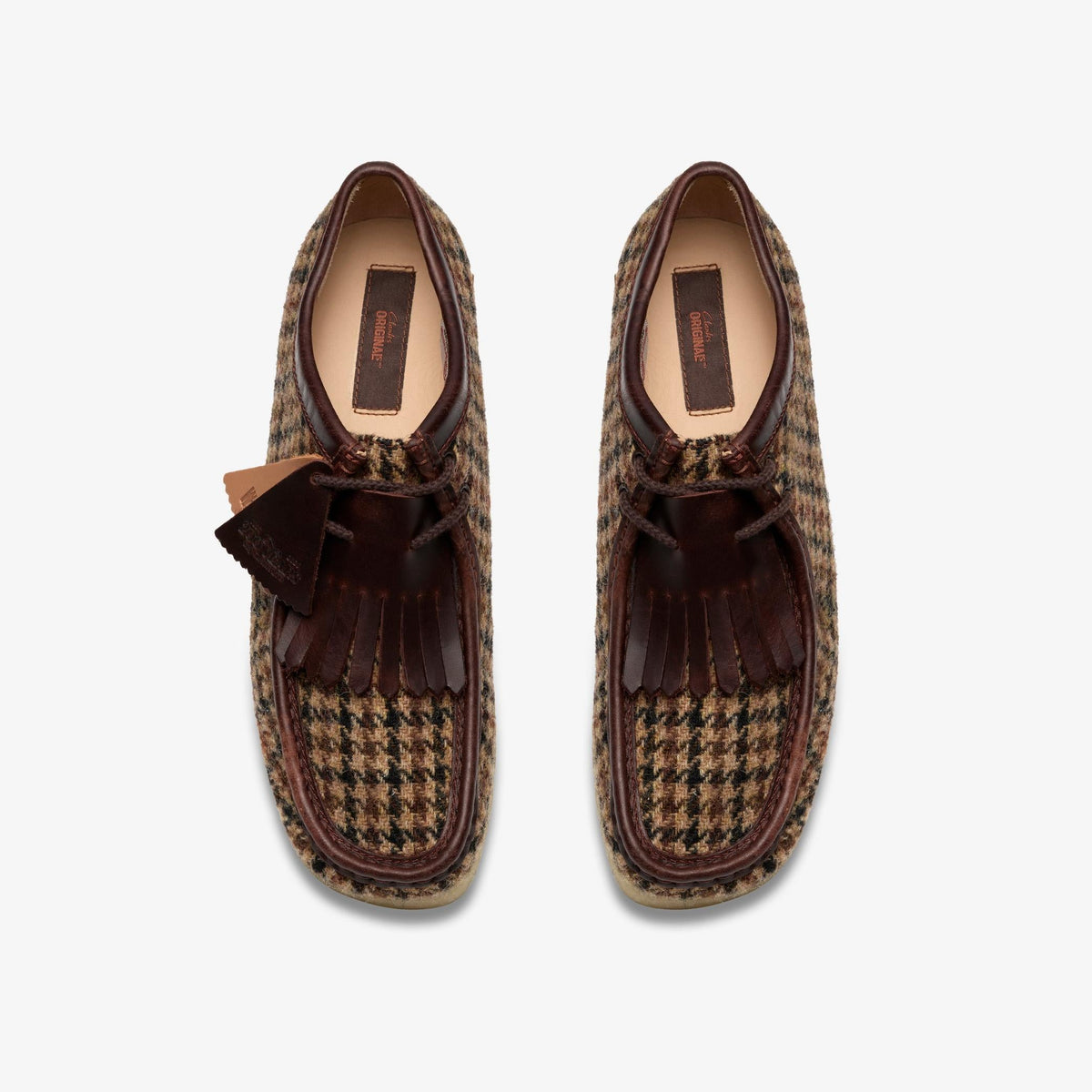 Clarks Originals Wallabee Men's Brown Tweed Textile 26182791 — top view