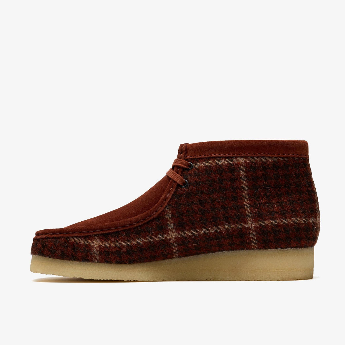 Clarks Originals Wallabee Boot Men's Rust Tweed Combination Textile 26182793 — side view