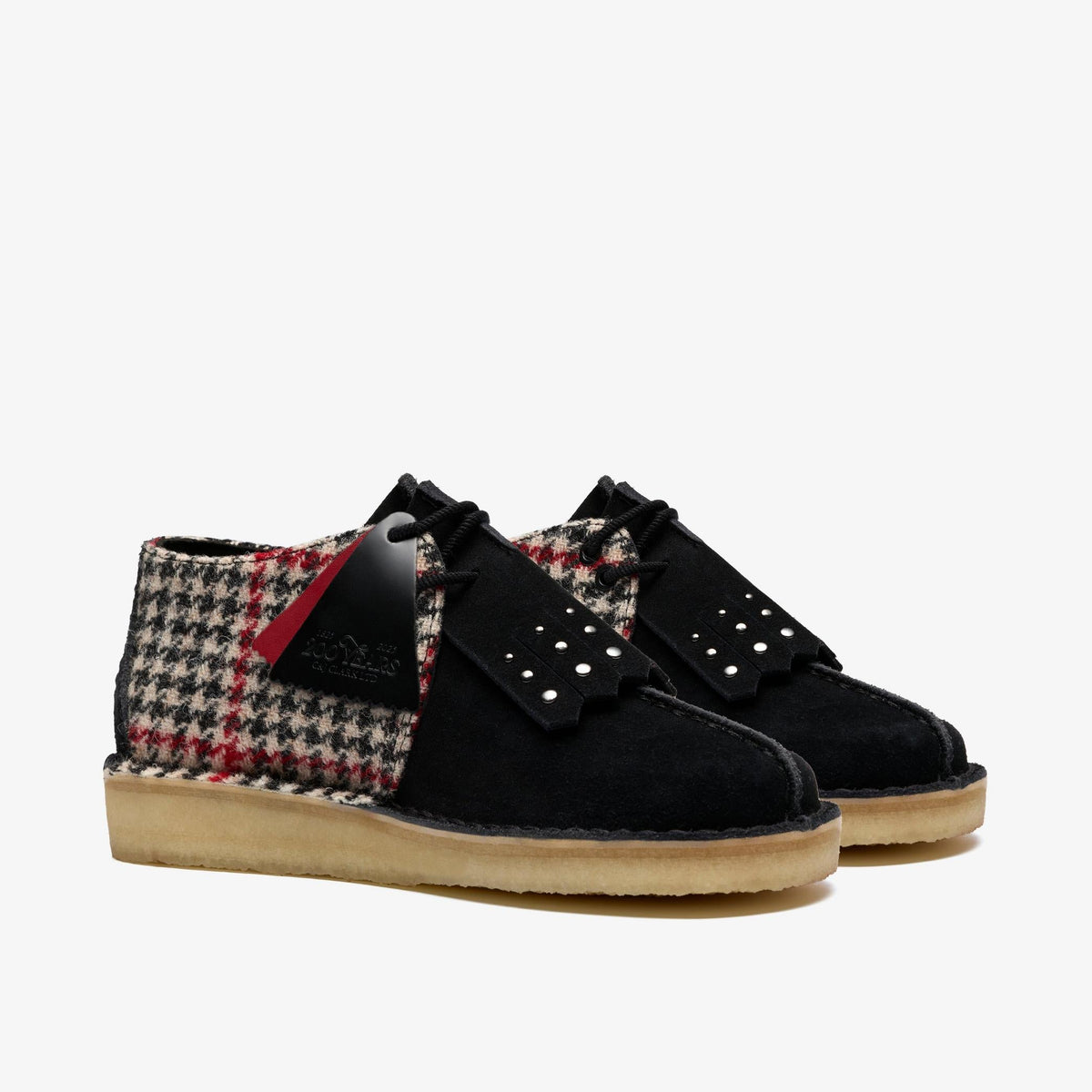 Clarks Originals Desert Trek Women's Black Tweedcombi Textile 26182799 — sole view