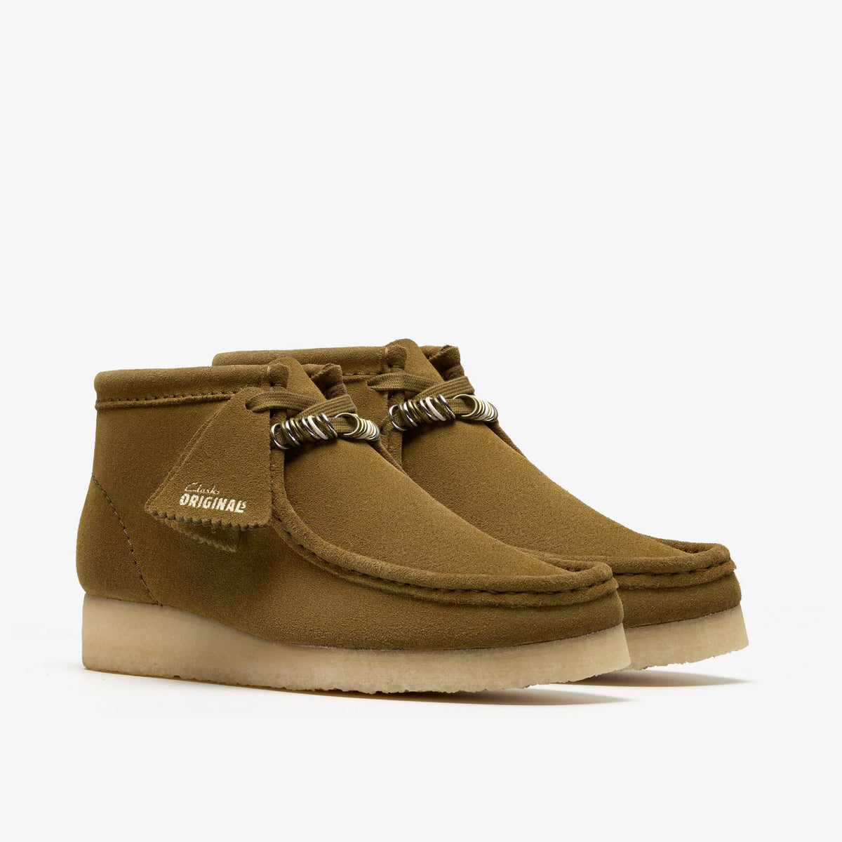 Clarks Originals Wallabee Boot Women's Green Suede 26182801 — sole view