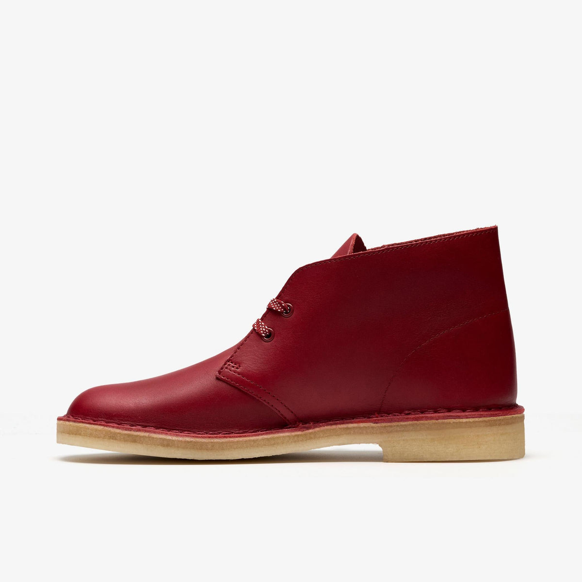 Clarks Originals Desert Boot Men's Dark Red Leather 26182825 — side view