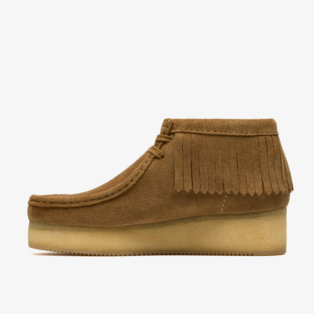 Clarks Wb Wedge Fringe Women's Light Tan 26182855 — side view