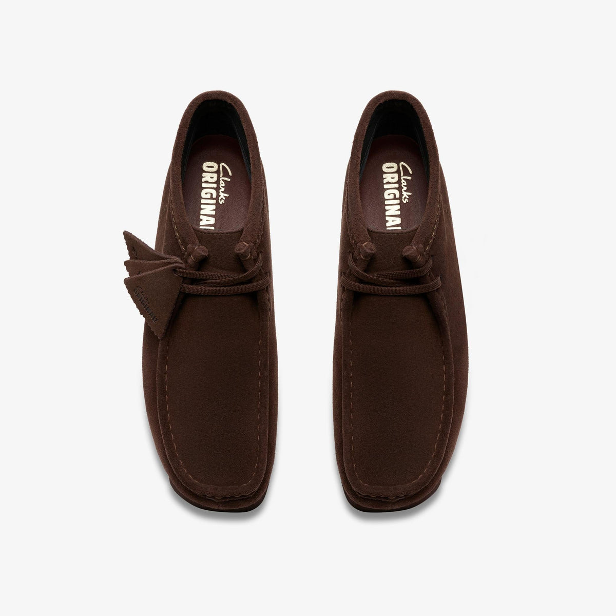 Clarks Originals Wallabee Boot Gore-Tex Men's Dark Brown Suede 26183075 — top view