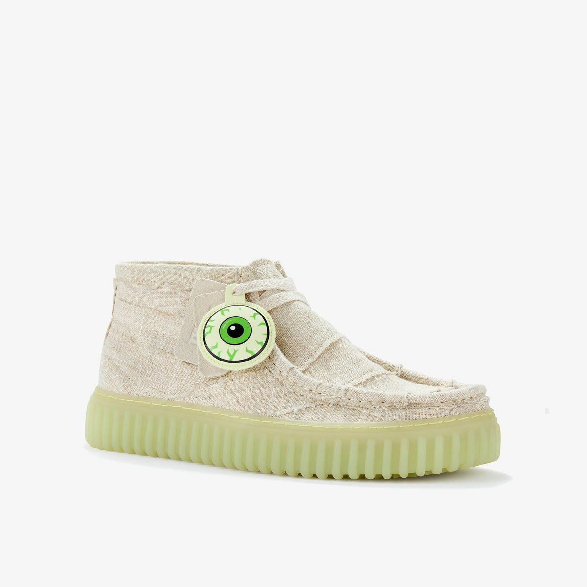 Clarks Torhill Hallow Men's Off White Textile 26183421 — sole view