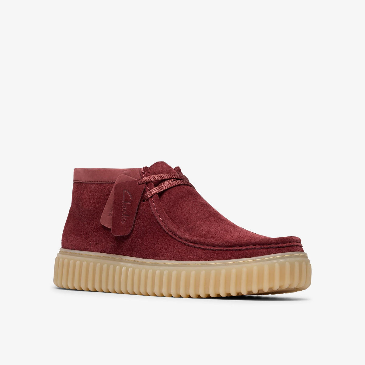Clarks Torhill Hi Men's Wine Suede 26183423 — sole view