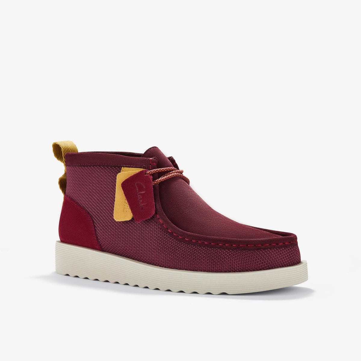 Clarks Originals Wallabee Ftr 2 Boot Men's Burgundy Combi 26183453 — sole view