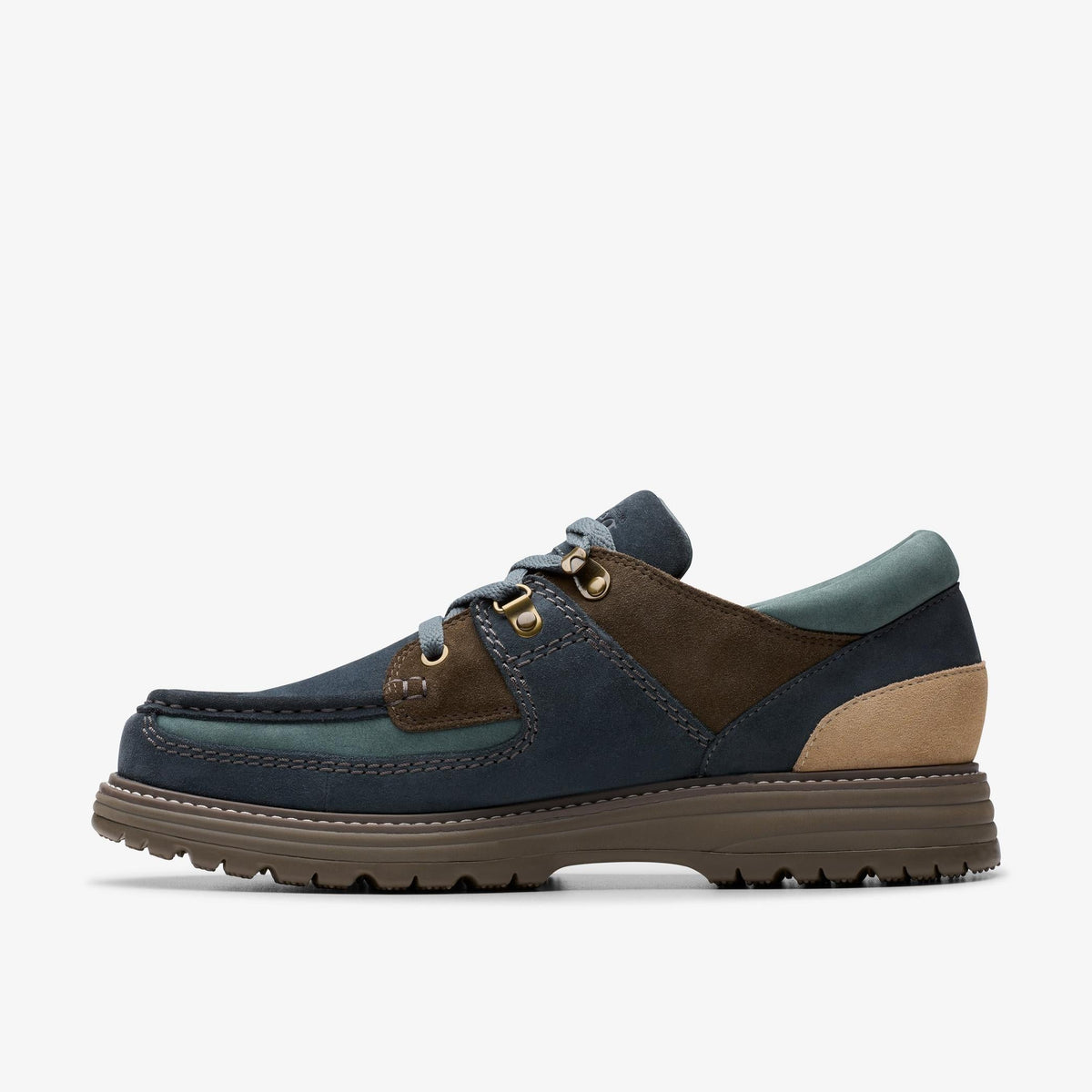 Clarks Originals x Ronnie Fieg 8th Street Sunderland Men's Dark Teal Combi 26183621 — side view
