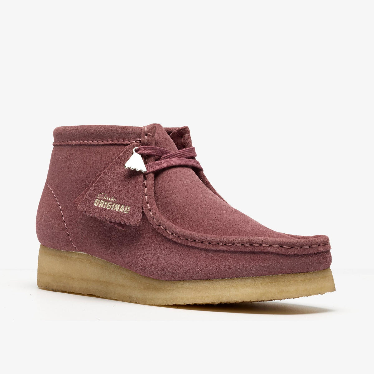 Clarks Originals Wallabee Boot Women's Rose Brown Suede 26183773 — sole view