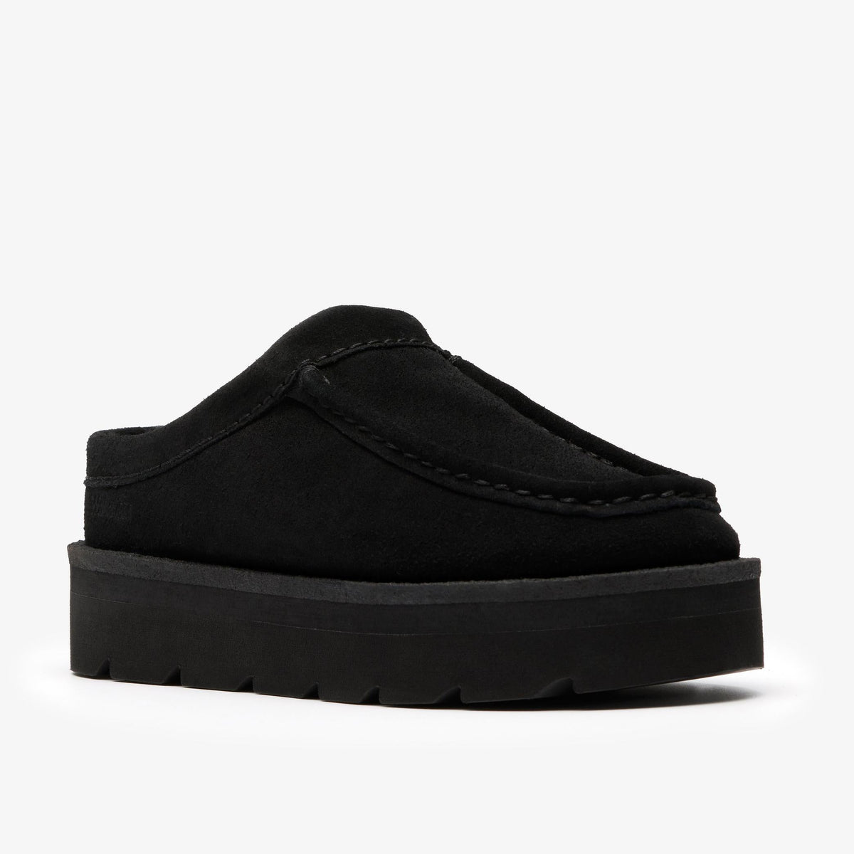Clarks Meare Mule Women's Black Wlined Suede 26183776 — sole view