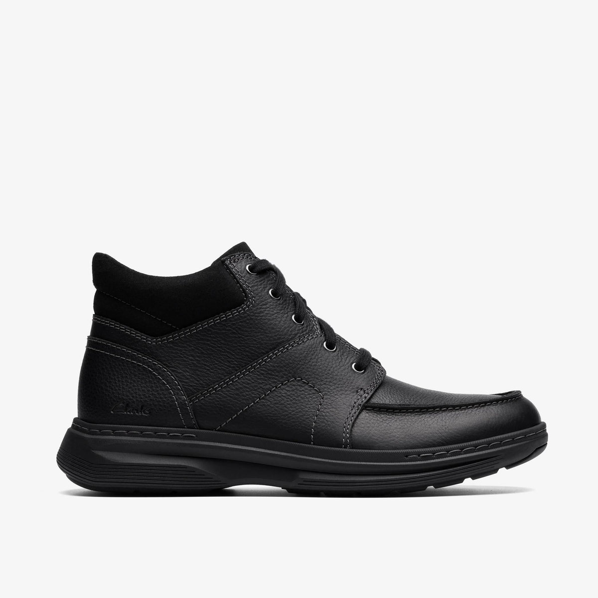 Clarks Craft Well Mid Men's Black Tumbled Leather 26184706