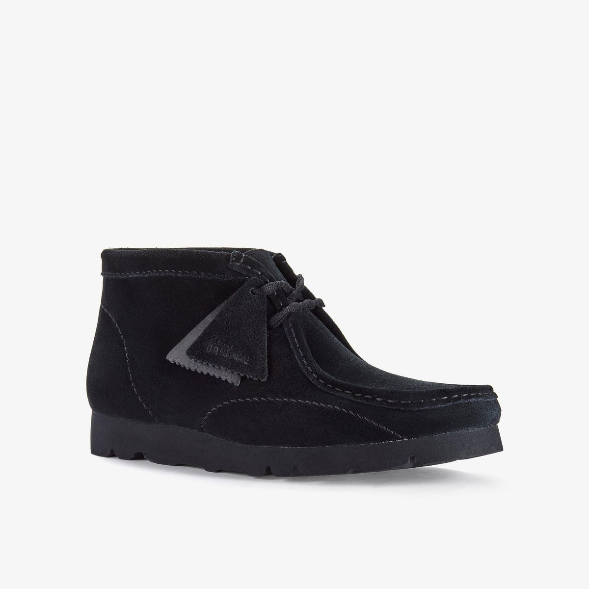 Clarks Originals Wallabee Boot Paf Men's Black Suede 26186609 — sole view