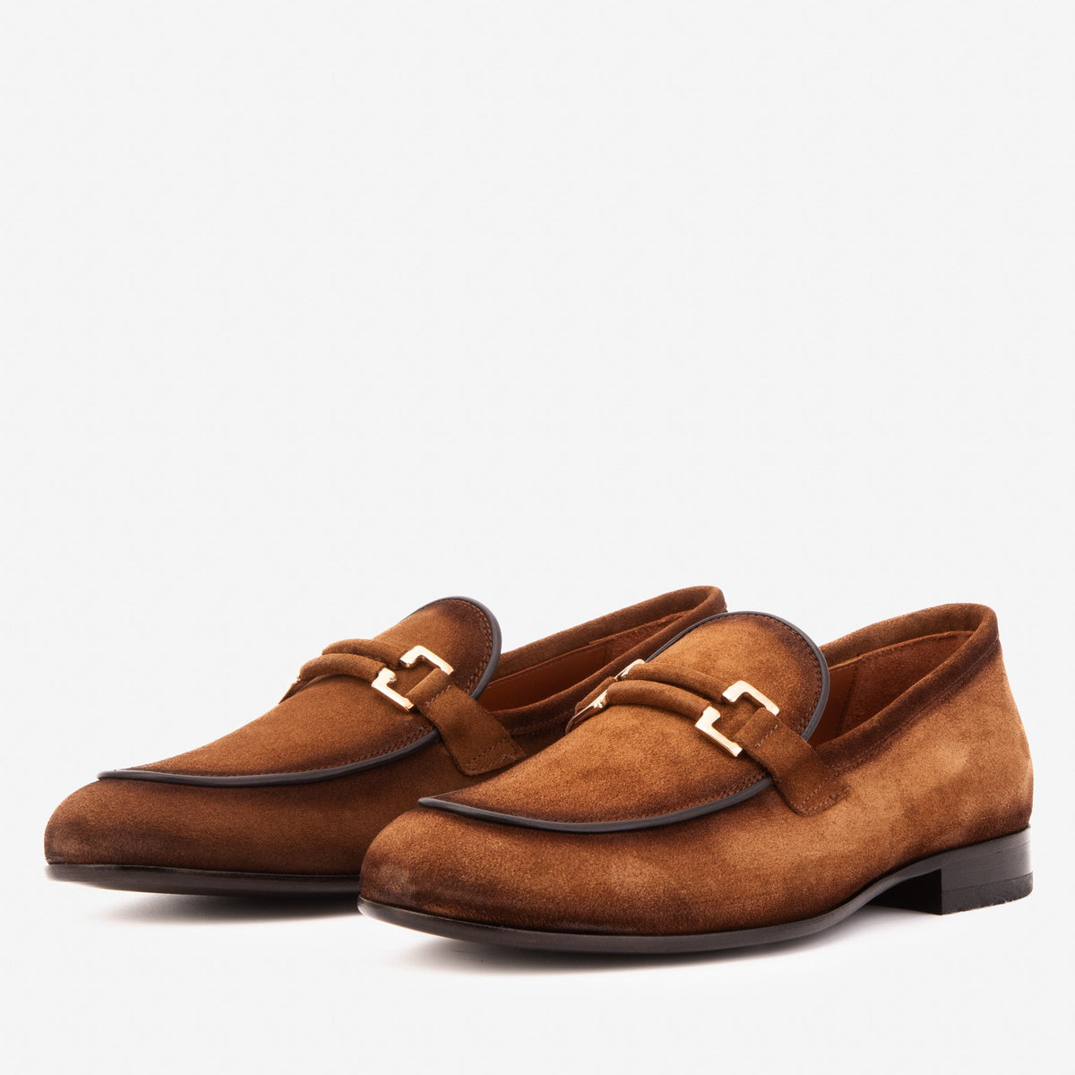 The Brooks Brown Suede Bit Loafer Men Shoe – product view 2