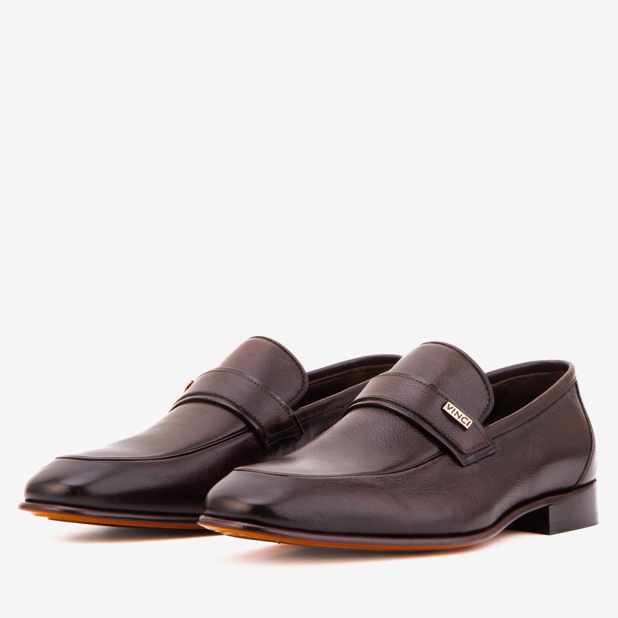 The Ashford Brown Baby Buffalo Leather Loafer Men Shoe