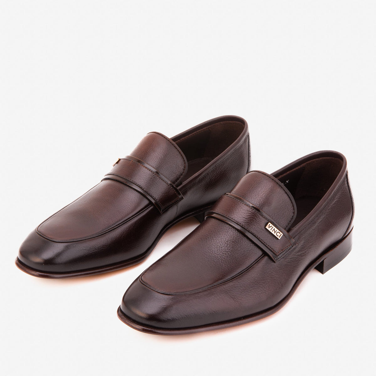 The Ashford Brown Baby Buffalo Leather Loafer Men Shoe