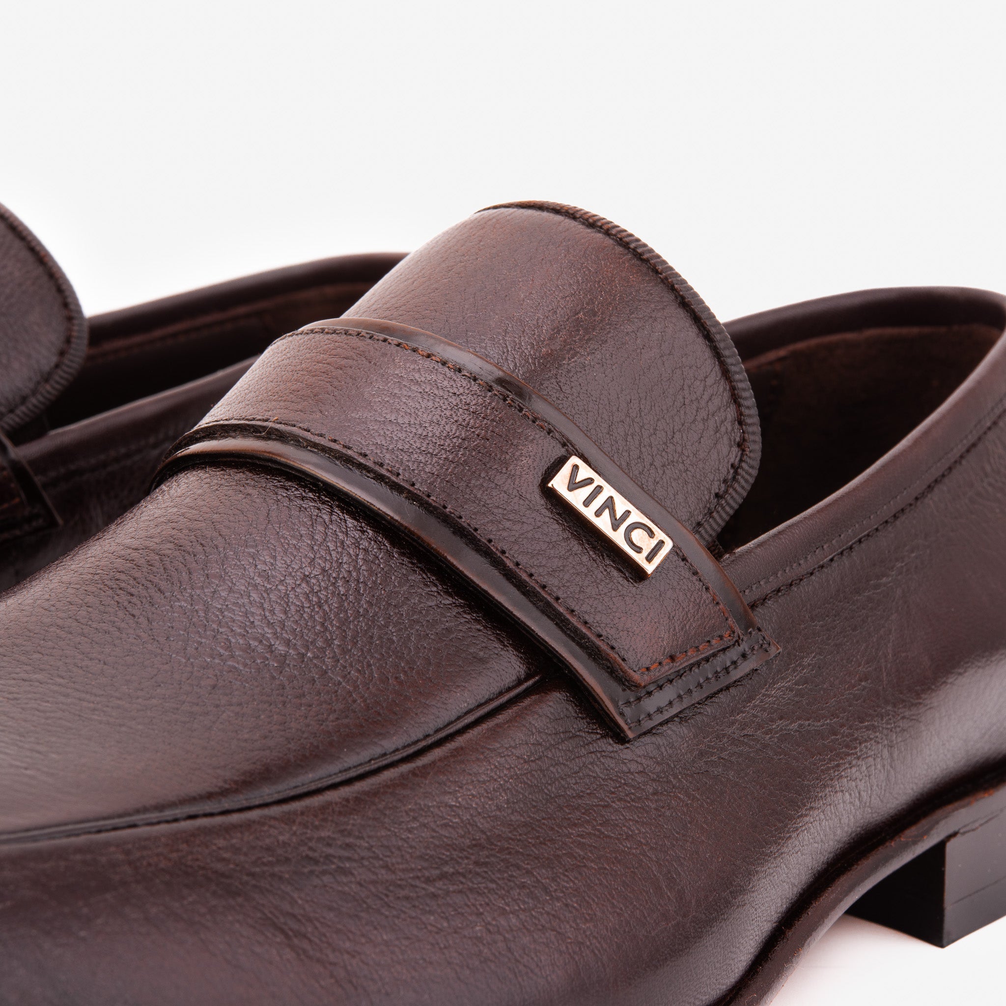The Ashford Brown Baby Buffalo Leather Loafer Men Shoe