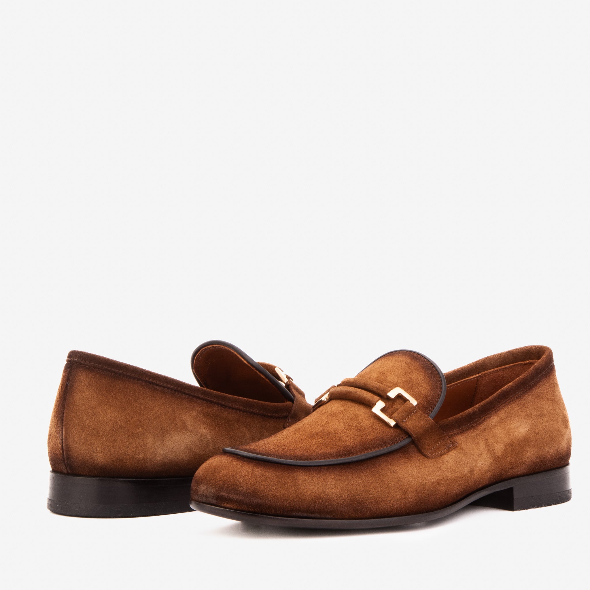 The Brooks Brown Suede Bit Loafer Men Shoe