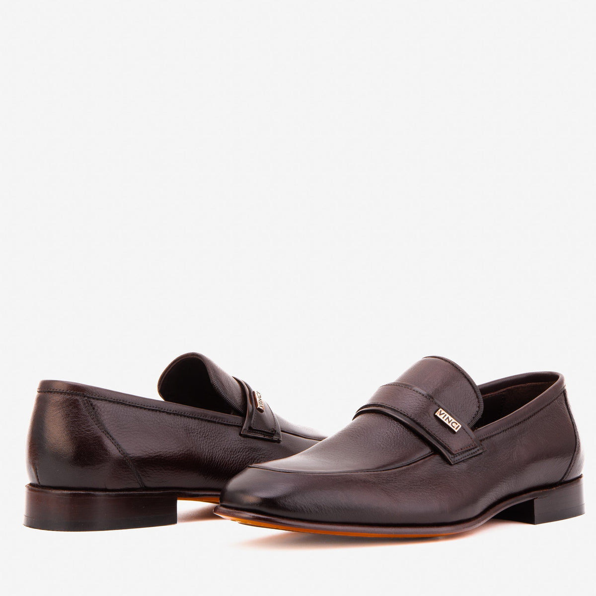 The Ashford Brown Baby Buffalo Leather Loafer Men Shoe