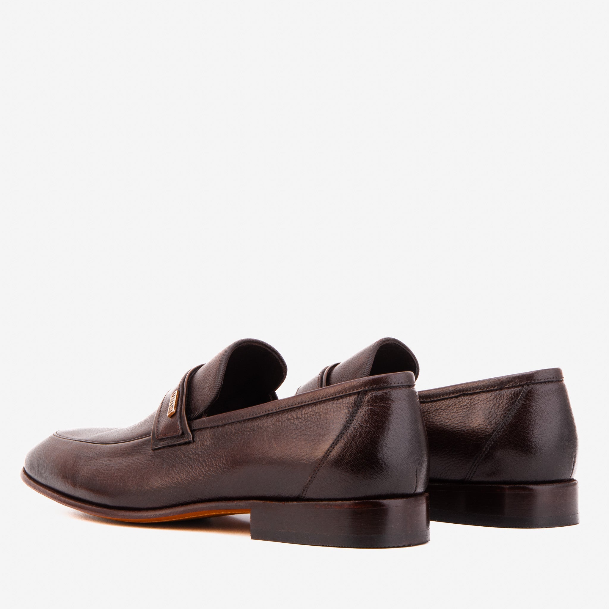 The Ashford Brown Baby Buffalo Leather Loafer Men Shoe