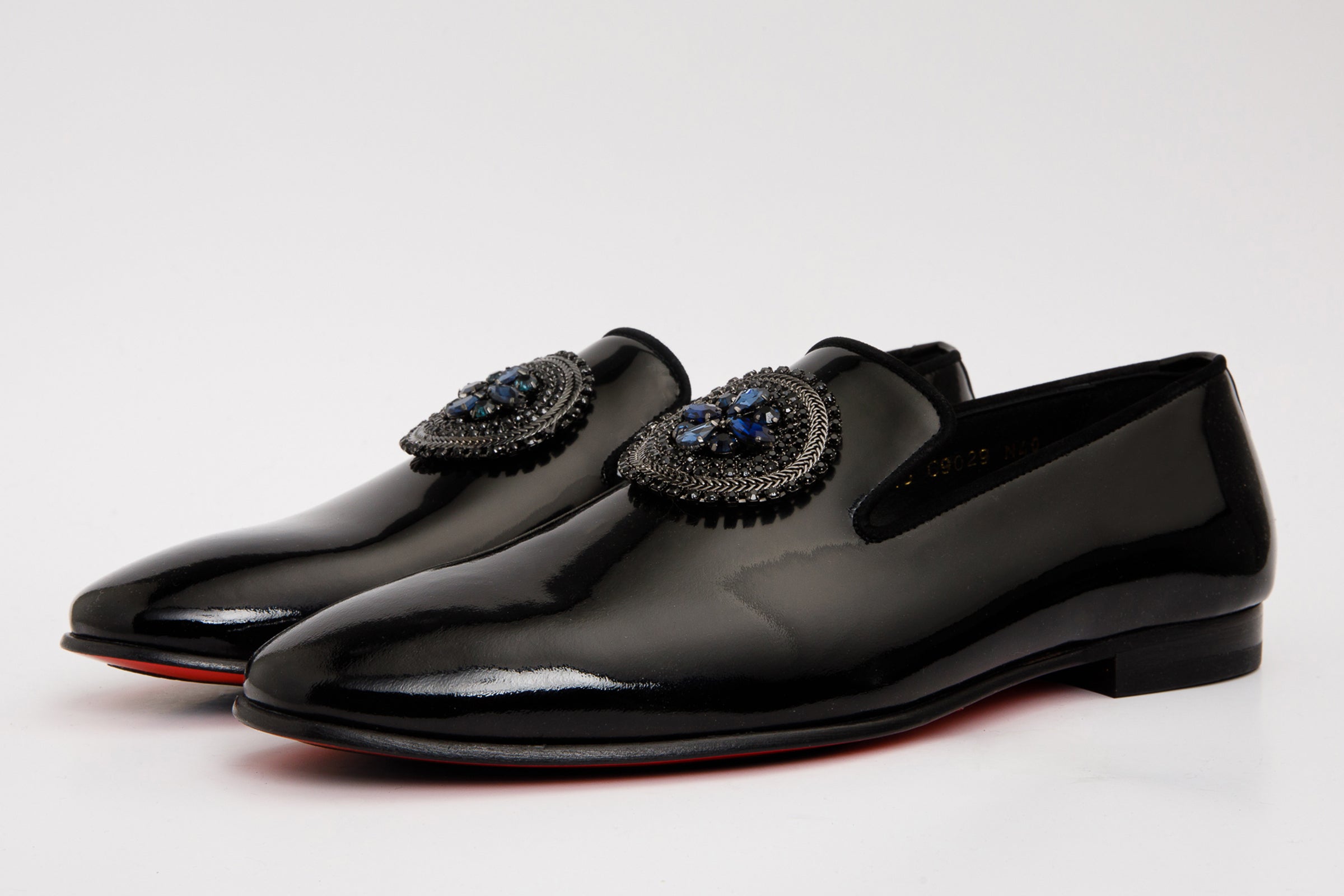 The Pombe Black Patent Leather Dress Slip-on Loafer Men Shoe
