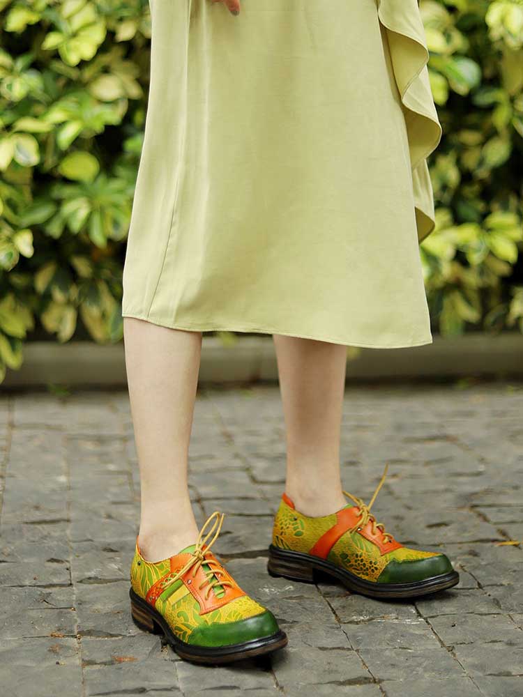 Hand-printed Flat Cozy Shoes – product view 13