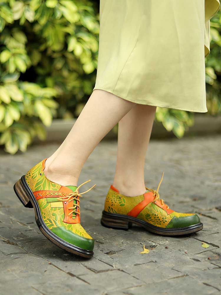 Hand-printed Flat Cozy Shoes – product view 15