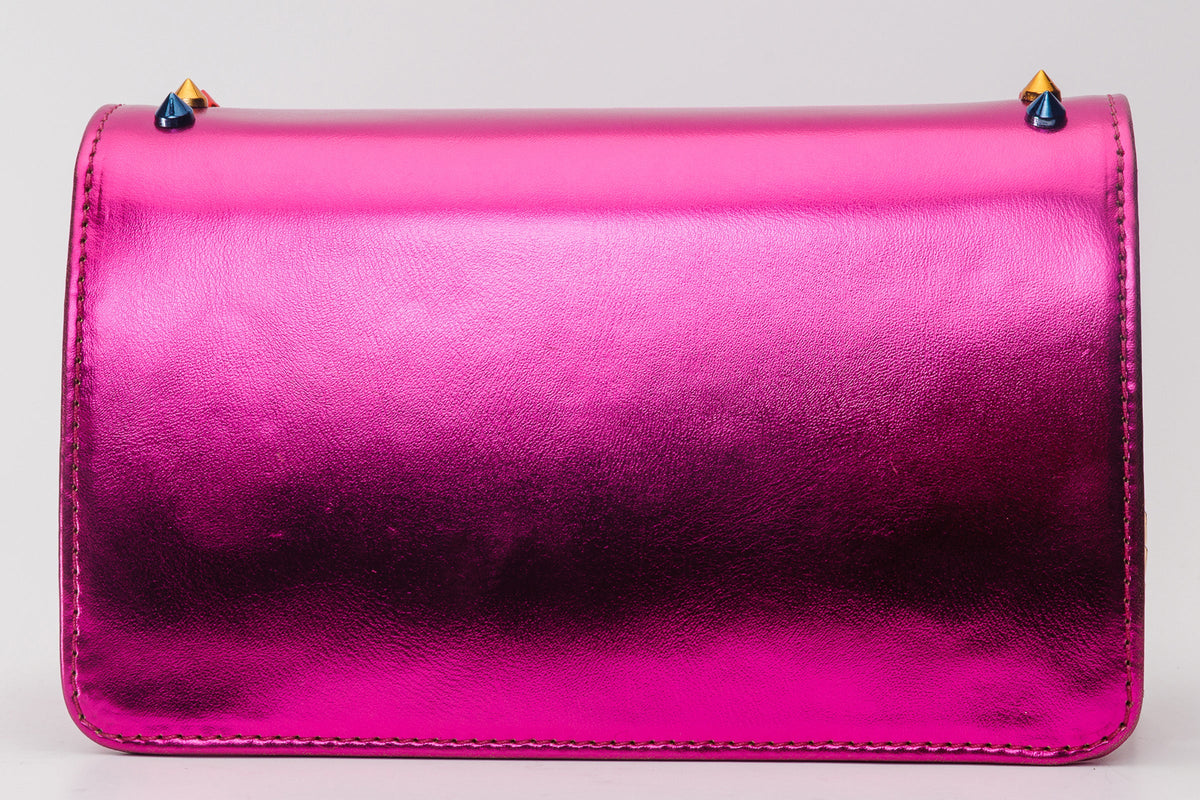 Vinci Leather The Caris Fuchsia Leather Handbag – product view 4