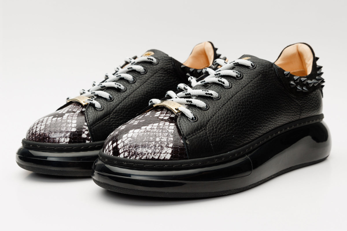 Vinci Leather The Venezia Black Leather Women Sneaker – product view 2