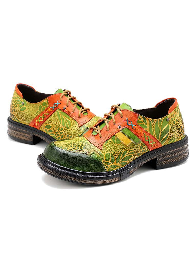 Hand-printed Flat Cozy Shoes – product view 4