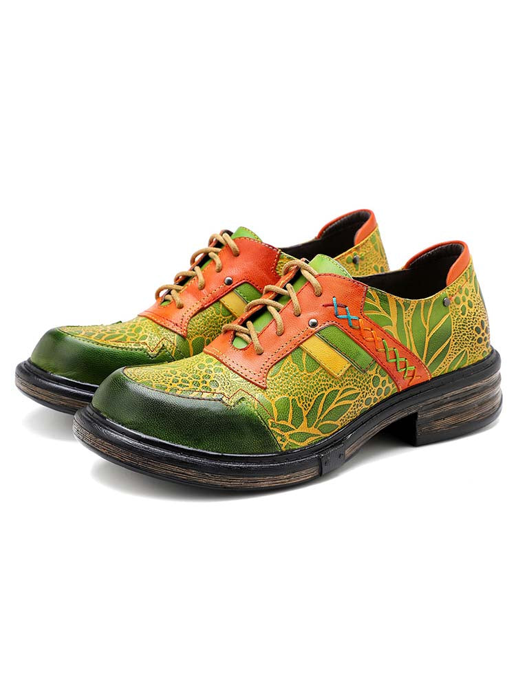 Hand-printed Flat Cozy Shoes – product view 2
