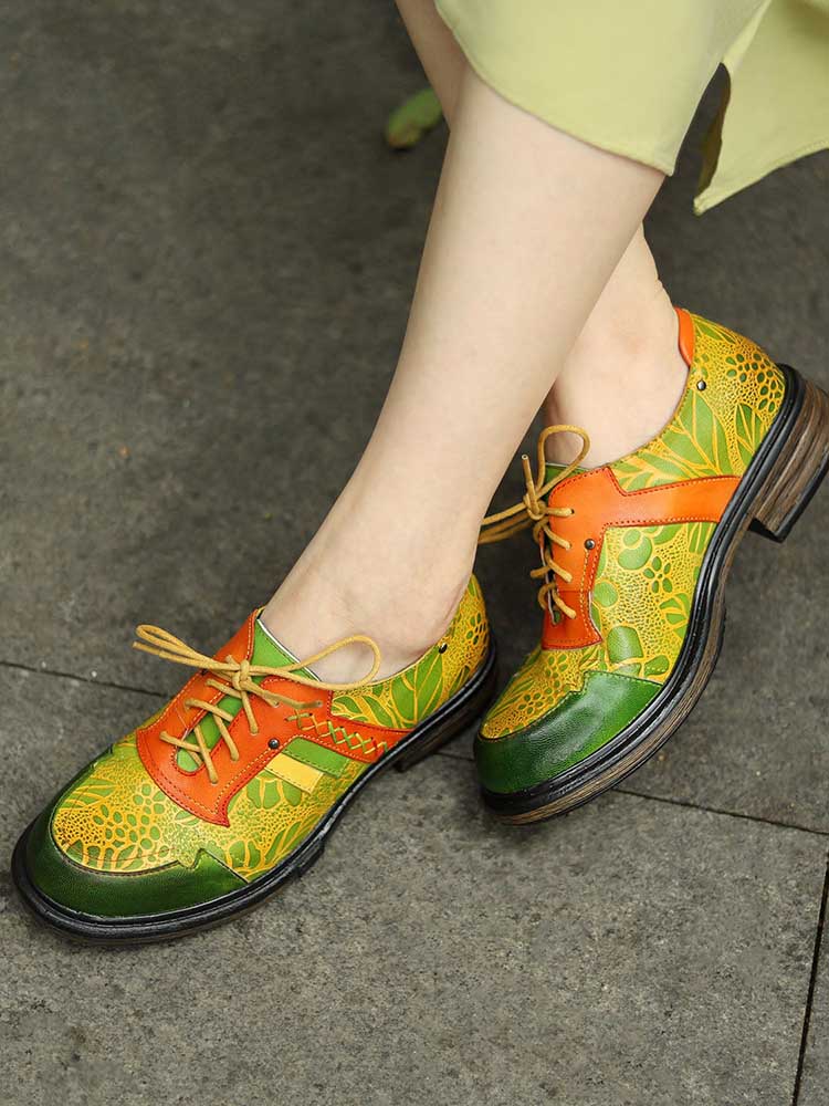 Hand-printed Flat Cozy Shoes – product view 8