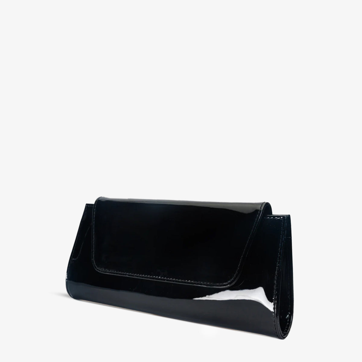 Vinci Leather The Ege Black Patent Leather Clutch – product view 1