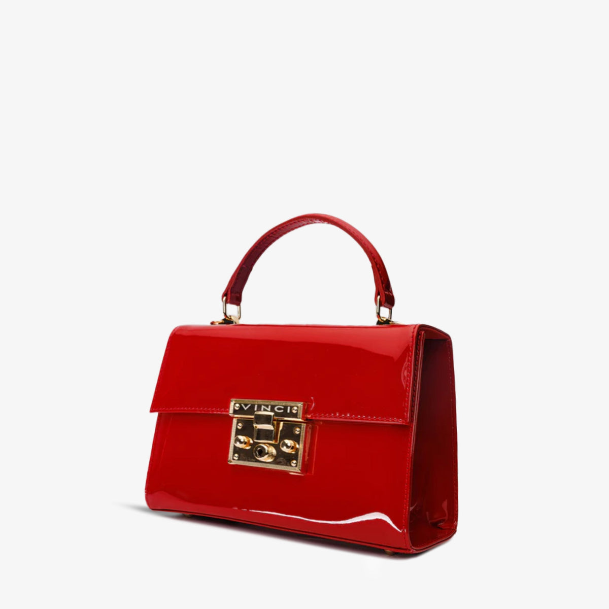 Vinci Leather The Ege Red Patent Leather Handbag – product view 1
