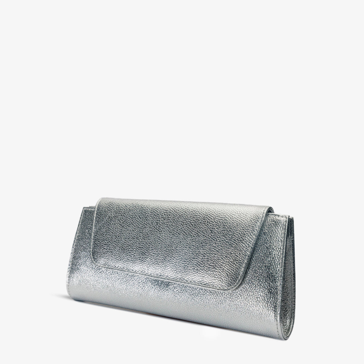 Vinci Leather The Ege Silver Leather Clutch – product view 1