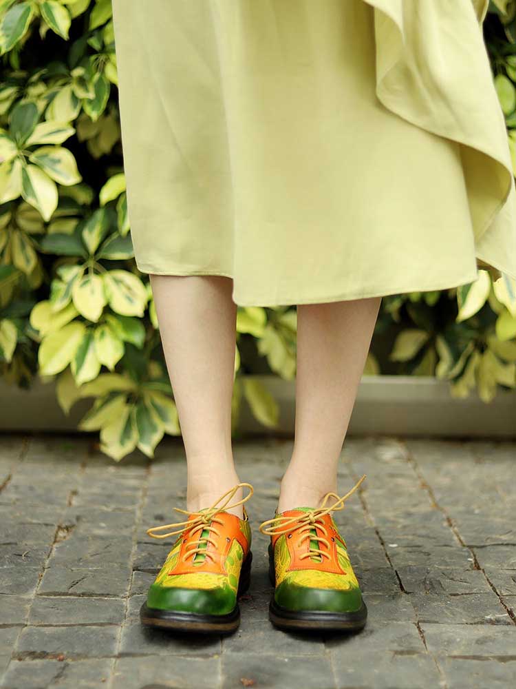 Hand-printed Flat Cozy Shoes – product view 11