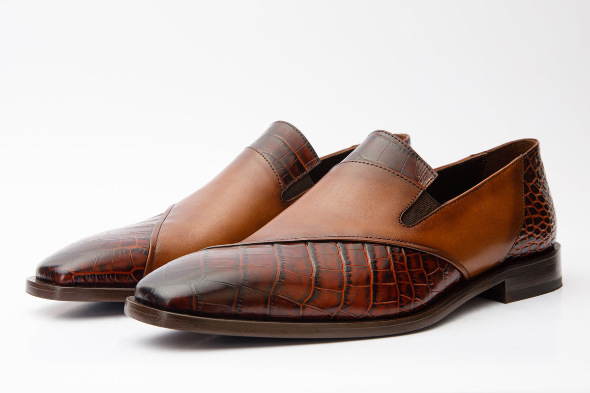 Vinci Leather The Mississippi Tan Leather Loafer Men Shoe – product view 2