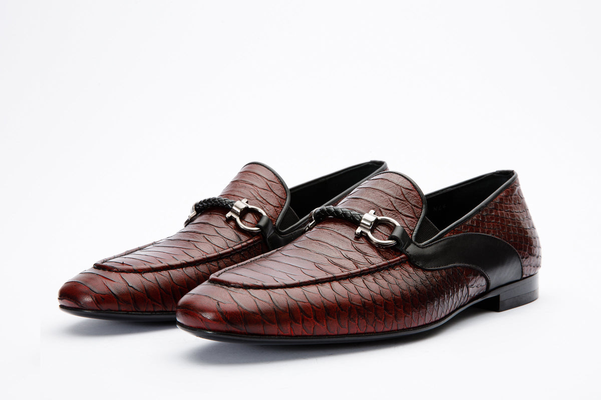 The Milano Burgundy Shoe Bit Loafer Men Shoe Final Sale!
