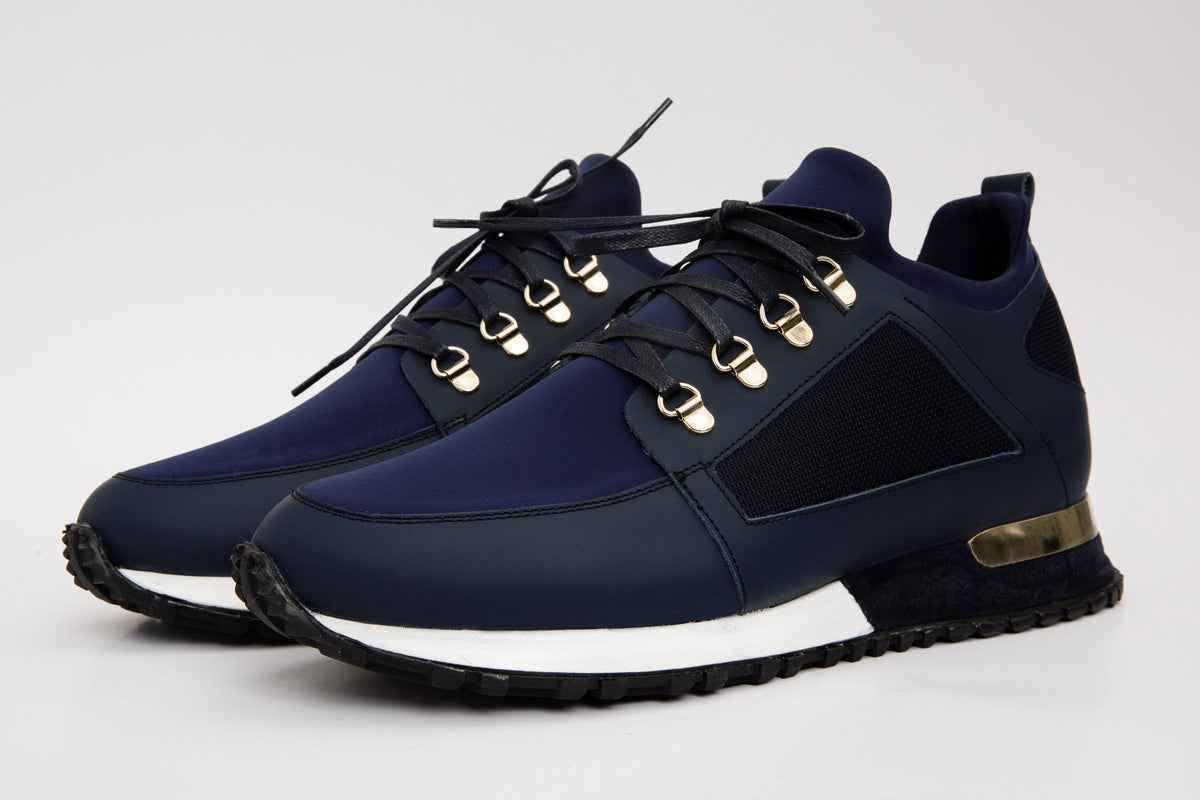 Vinci Leather The Emir Navy Leather Men Sneaker – product view 2