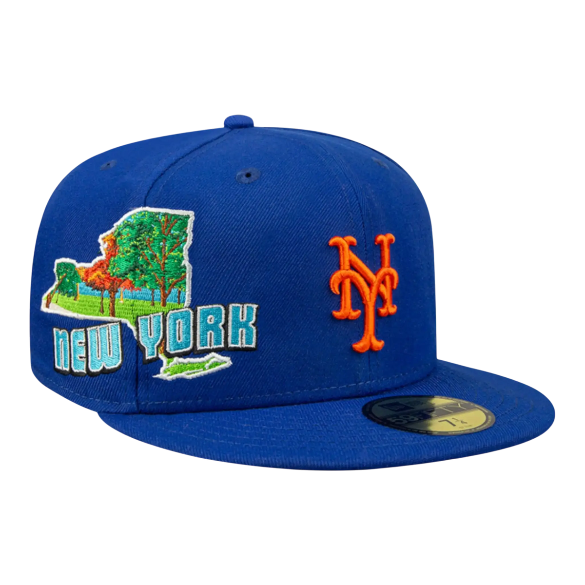 New Era 59Fifty MLB New York Mets Stateview Men Fitted Hat Blue/Grey – product view 1