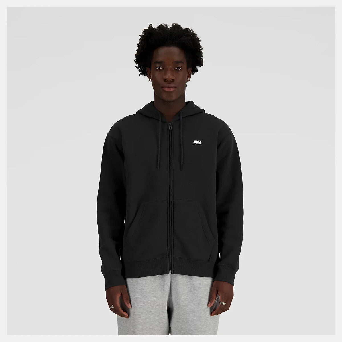 New Balance Sport Essentials Men's Full-Zip Hoodie — Black