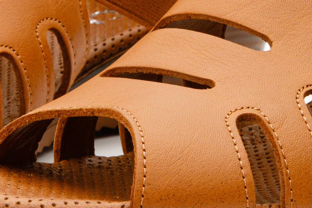 Vinci Leather The Atina Tan Leather Sandal Final Sale! – product view 5
