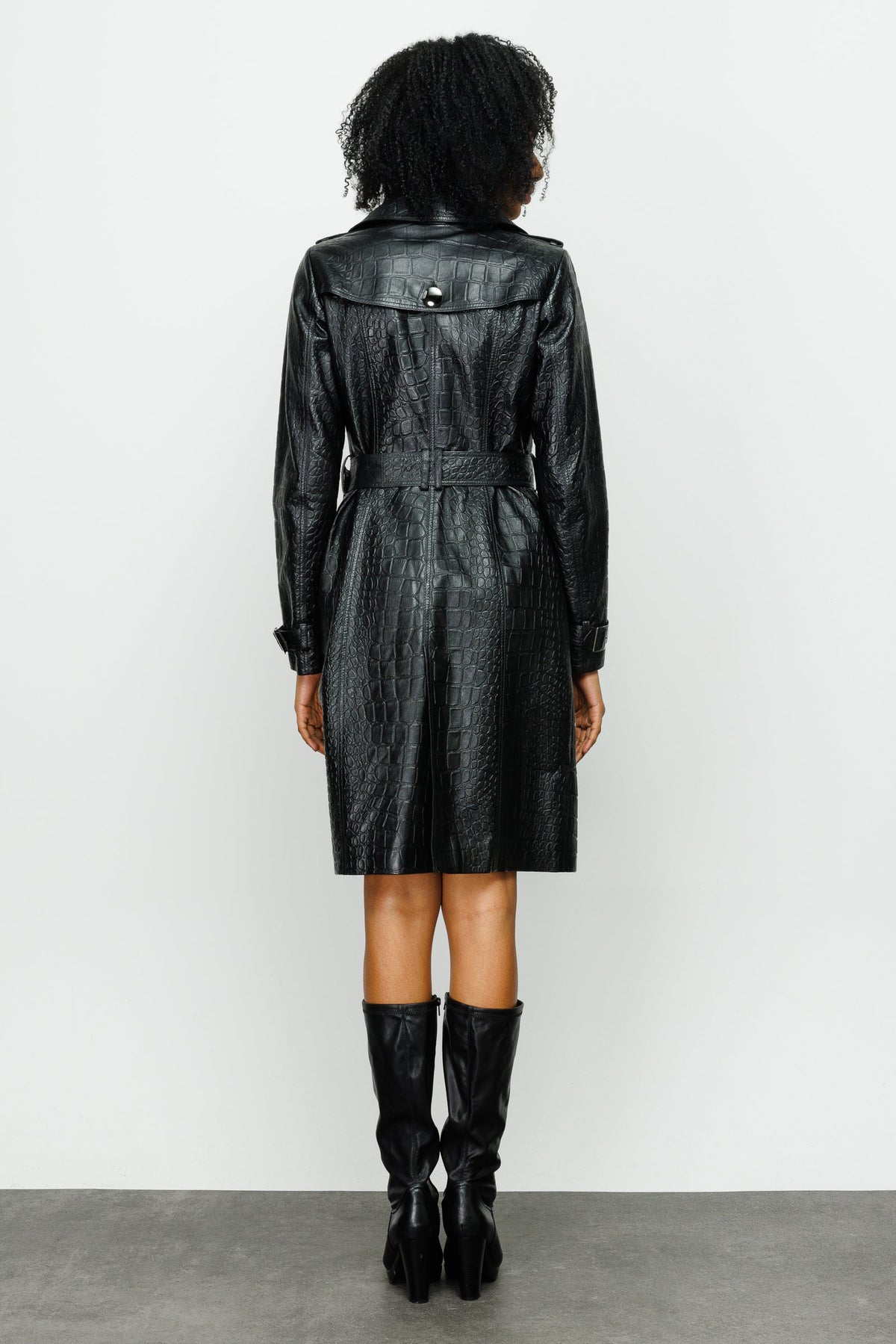 Vinci Leather The Folcata Black Leather Women Jacket – product view 4