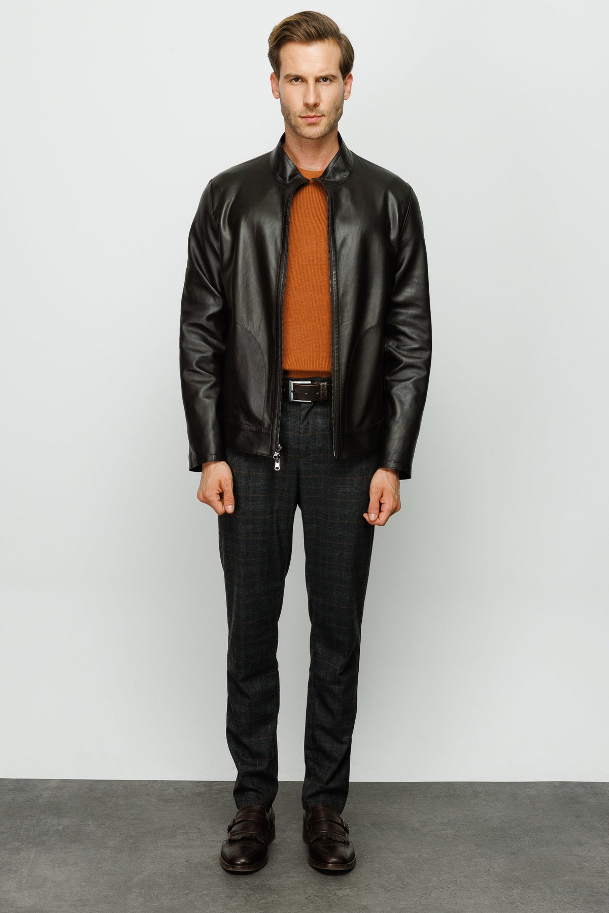 Vinci Leather The Del Rio Leather Black Men Jacket – product view 7