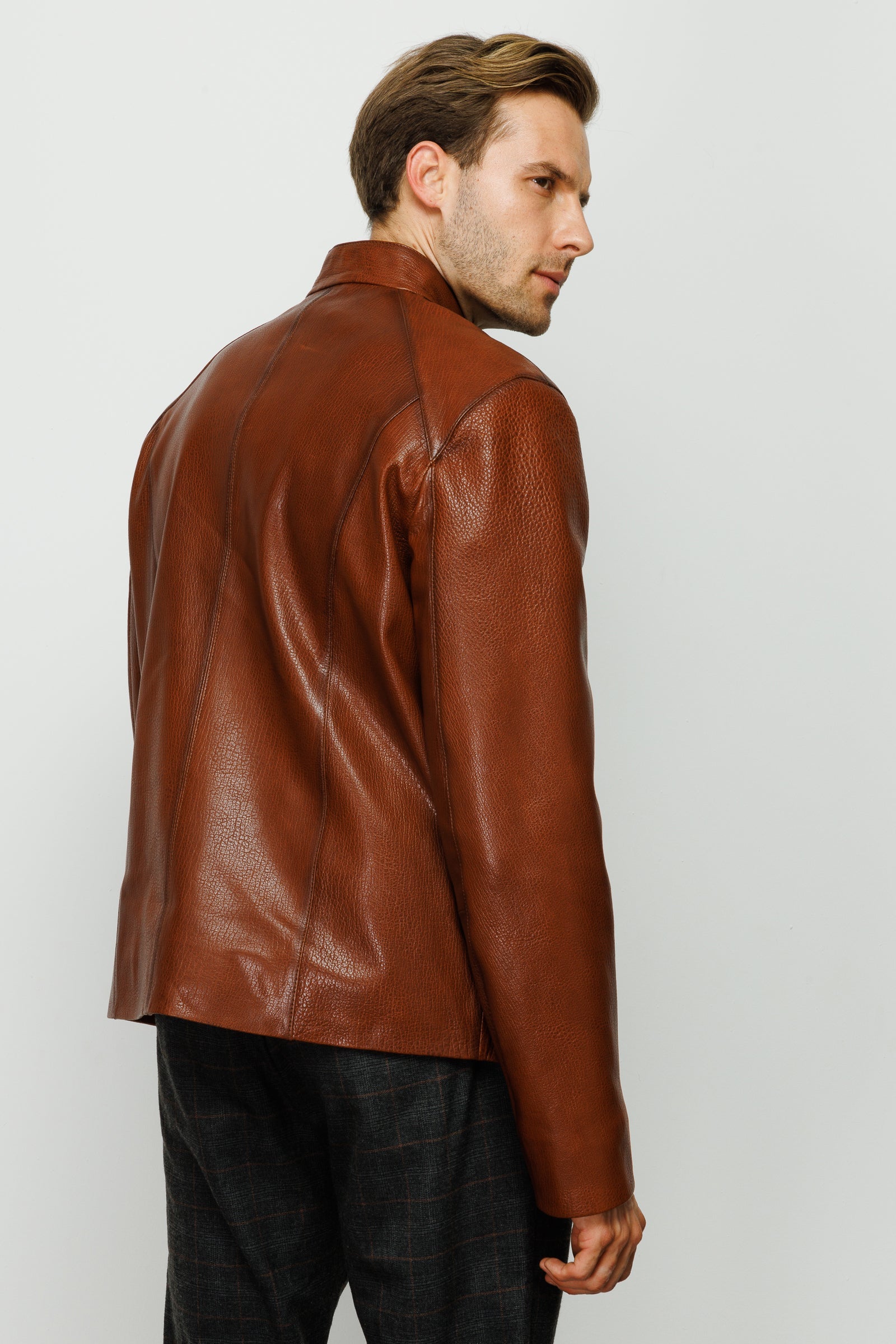 The Blanchard Brown Leather Men Jacket