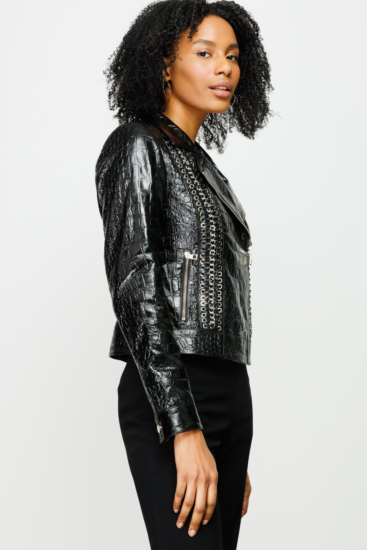 Vinci Leather The Lante Black Leather Women Jacket – product view 3